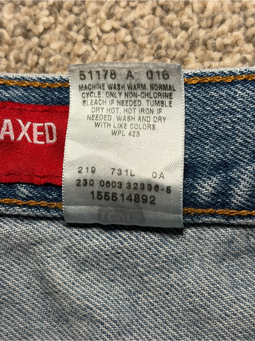 Vintage 2003 Levi’s Classic Relaxed 550 Relaxed Fit Leg Size 14 Light Wash Made - Picture 12 of 16